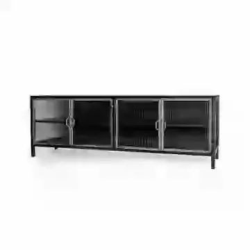 Black and Gold Antique Style Media TV Unit
